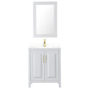 Daria 30" Free Standing Single Basin Vanity Set with Cabinet, Cultured Marble Vanity Top, and Framed Mirror - image 12