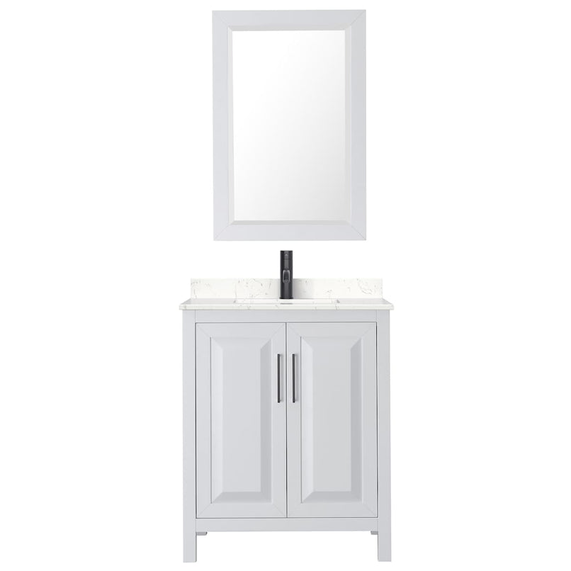 Daria 30" Free Standing Single Basin Vanity Set with Cabinet, Cultured Marble Vanity Top, and Framed Mirror - image 17