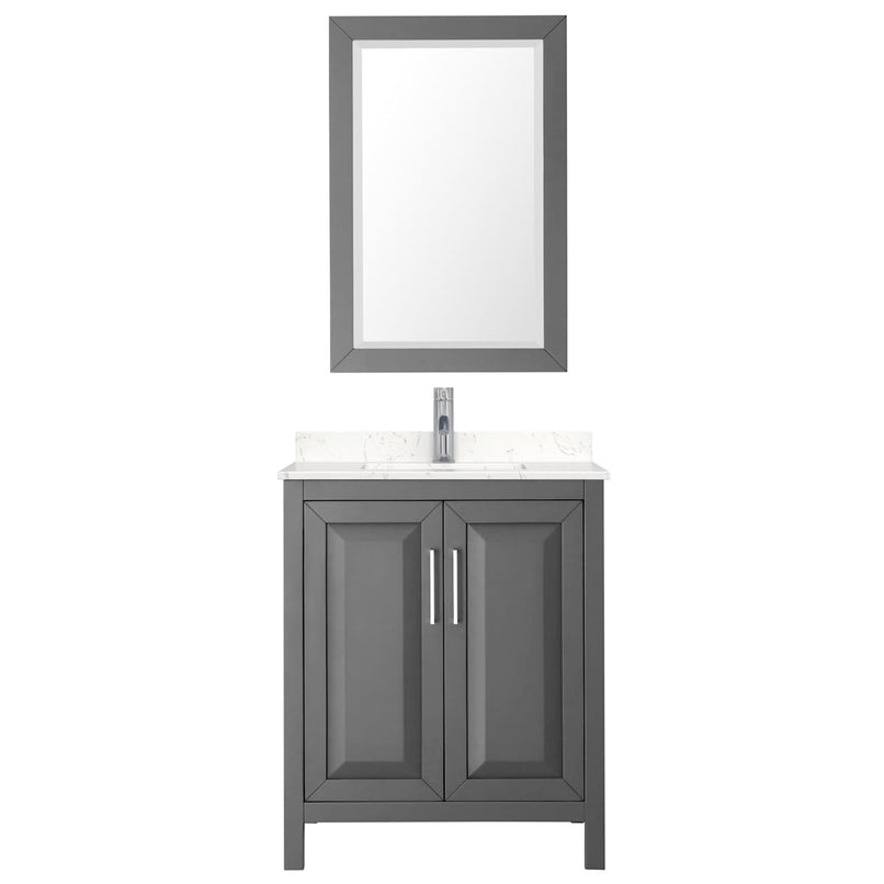 Daria 30" Free Standing Single Basin Vanity Set with Cabinet, Cultured Marble Vanity Top, and Framed Mirror - image 19