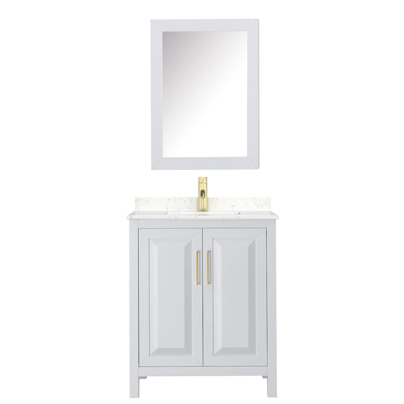 Daria 30" Free Standing Single Basin Vanity Set with Cabinet, Cultured Marble Vanity Top, and Medicine Cabinet - image 3