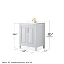 Daria 30" Free Standing Single Basin Vanity Set with Cabinet, Cultured Marble Vanity Top, and Medicine Cabinet - image 6