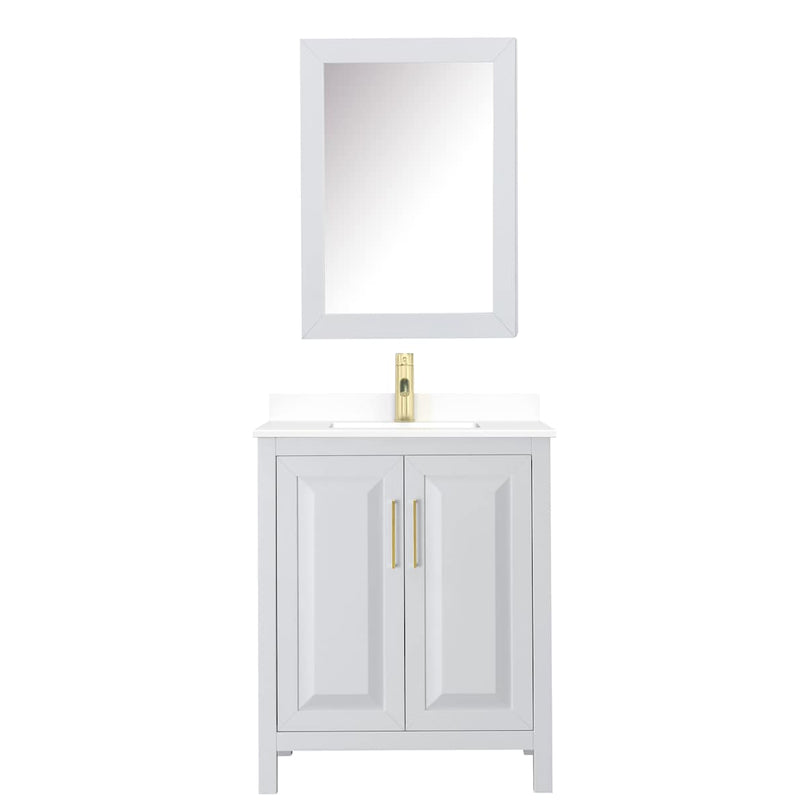 Daria 30" Free Standing Single Basin Vanity Set with Cabinet, Cultured Marble Vanity Top, and Medicine Cabinet - image 10