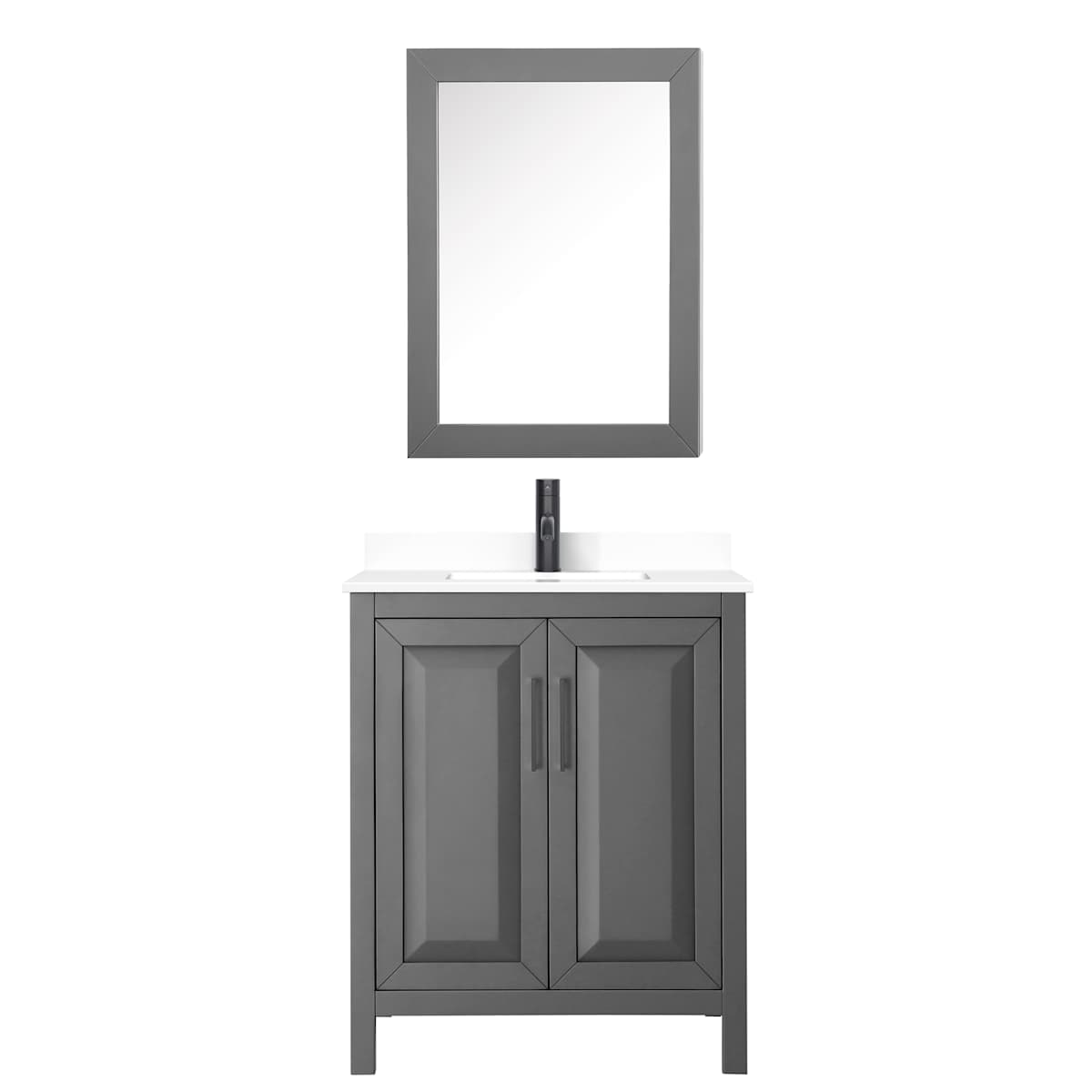 Daria 30" Free Standing Single Basin Vanity Set with Cabinet, Cultured Marble Vanity Top, and Medicine Cabinet - image 19
