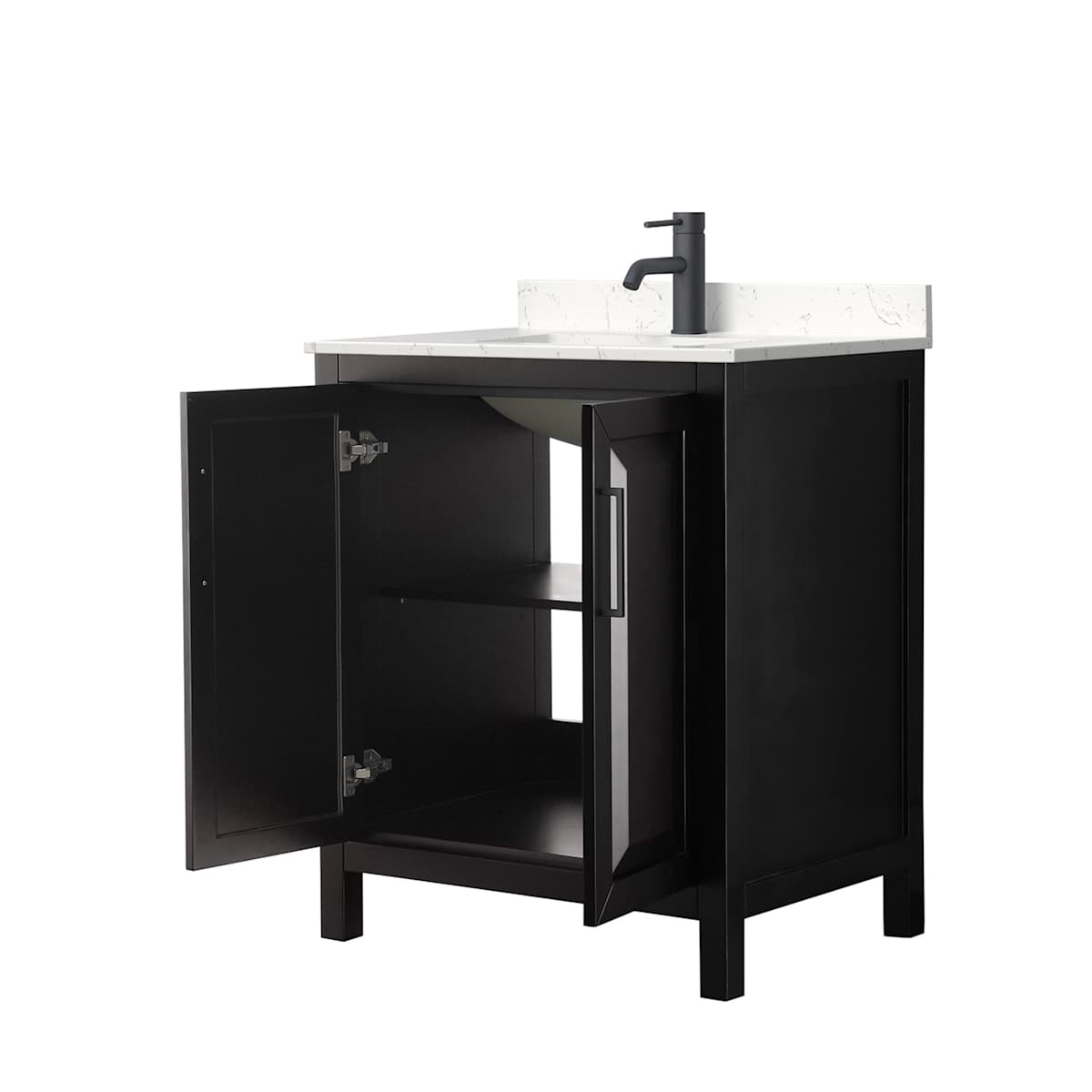 Daria 30" Free Standing Single Basin Vanity Set with Cabinet and Cultured Marble Vanity Top