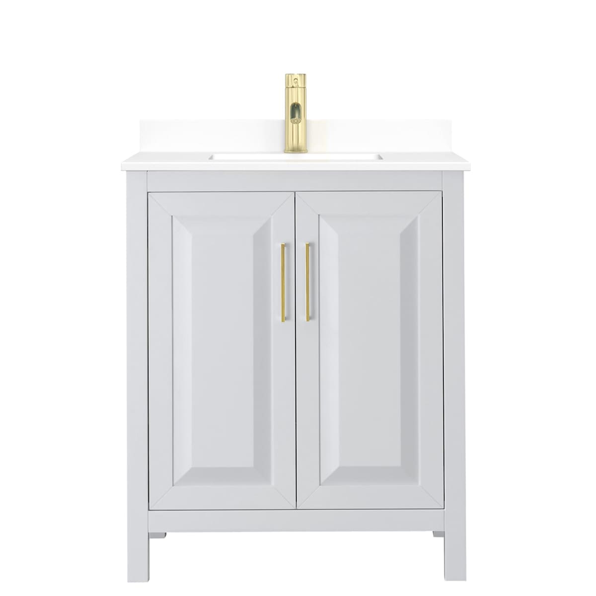 Daria 30" Free Standing Single Basin Vanity Set with Cabinet and Cultured Marble Vanity Top