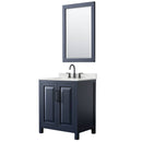Daria 30" Free Standing Single Basin Vanity Set with Cabinet, Quartz Vanity Top, and Framed Mirror - image 1