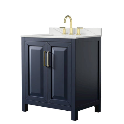 Daria 30" Free Standing Single Basin Vanity Set with Cabinet and Quartz Vanity Top - image 1