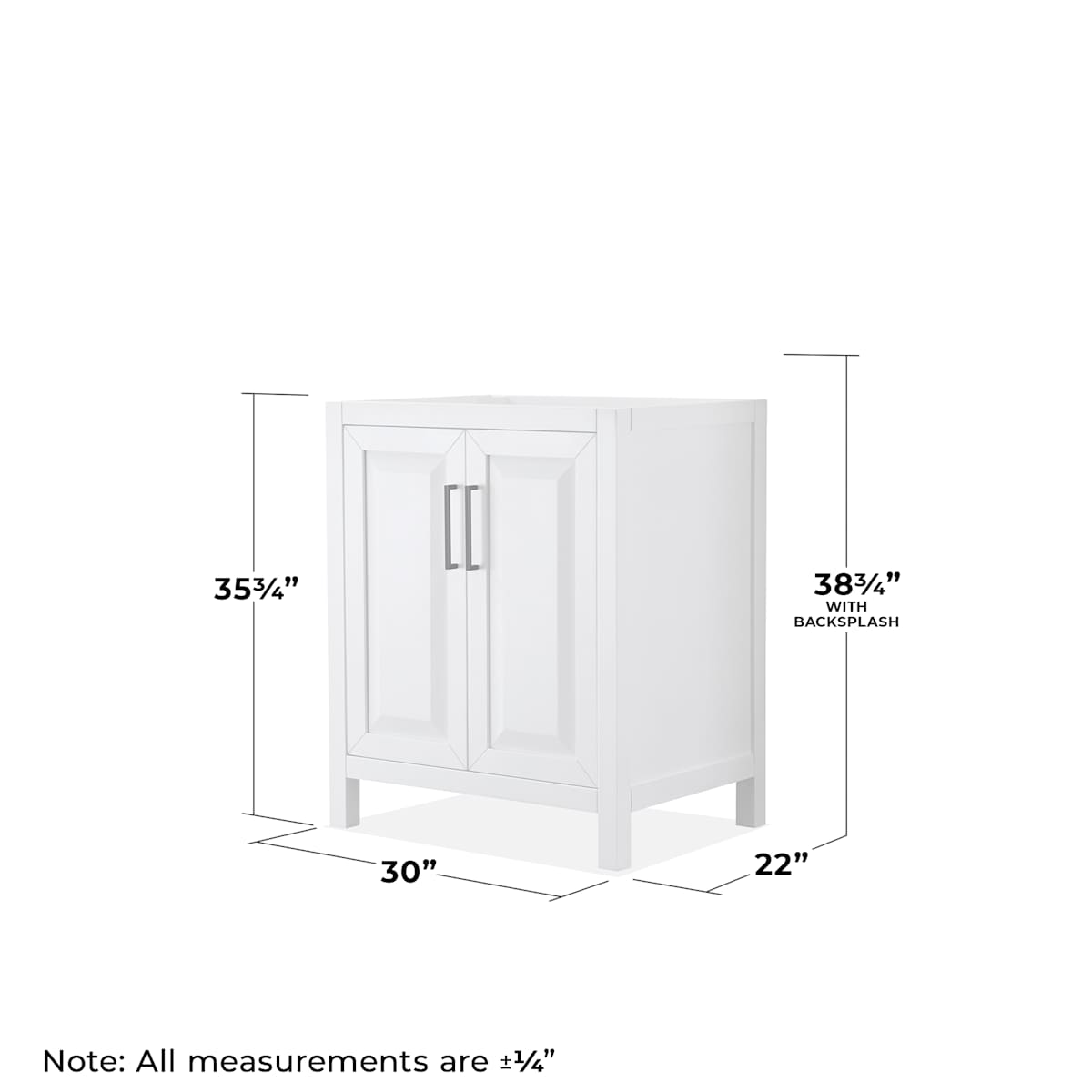 Daria 29" Single Free Standing Vanity Cabinet - Less Vanity Top