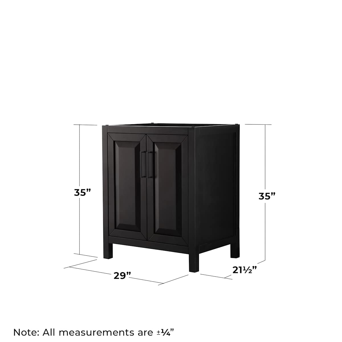 Daria 29" Single Free Standing Vanity Cabinet - Less Vanity Top