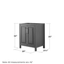 Daria 29" Single Free Standing Vanity Cabinet - Less Vanity Top - image 20