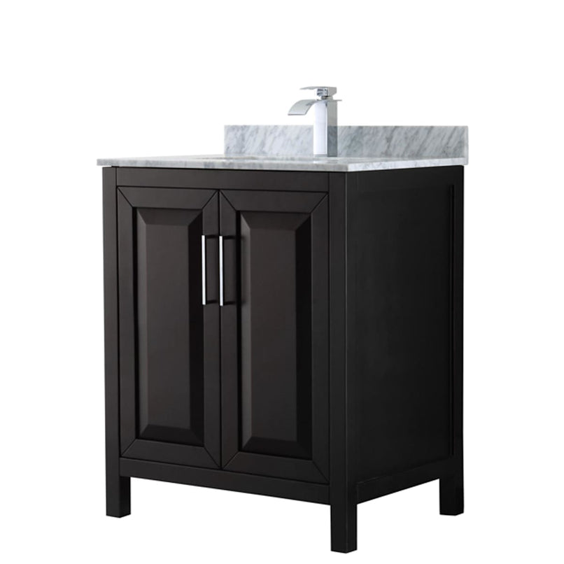 Daria 30" Free Standing Single Vanity Set with MDF Cabinet, Marble Vanity Top, and Undermount Sink - image 1