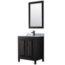 Daria 30" Free Standing Single Vanity Set with MDF Cabinet, Marble Vanity Top, Undermount Sink, and Framed Mirror - image 1