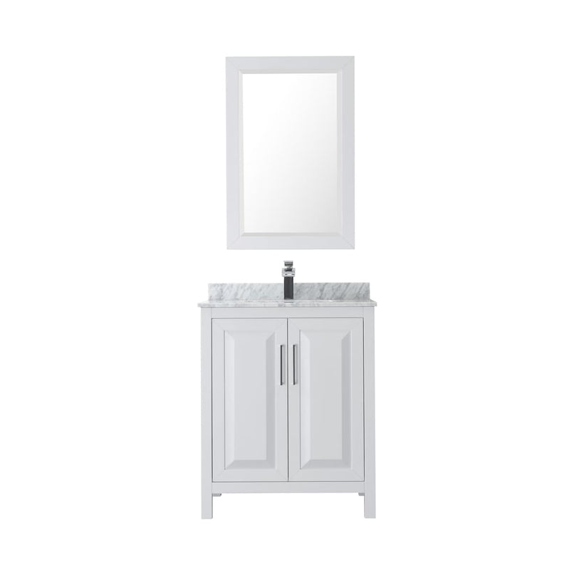 Daria 30" Free Standing Single Vanity Set with MDF Cabinet, Marble Vanity Top, Undermount Sink, and Framed Mirror - image 7