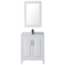 Daria 30" Free Standing Single Vanity Set with MDF Cabinet, Marble Vanity Top, Undermount Sink, and Framed Mirror - image 9