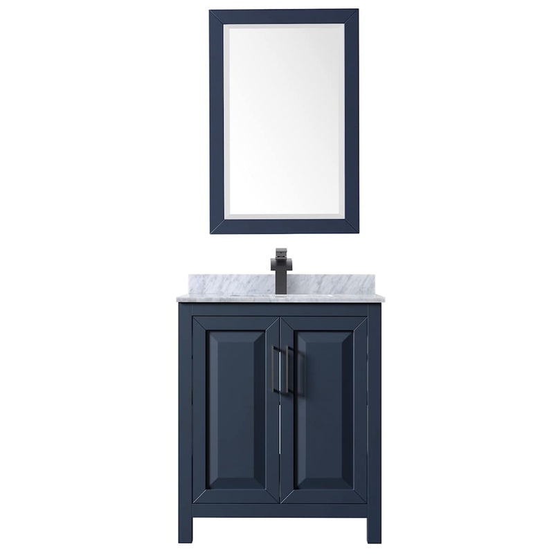 Daria 30" Free Standing Single Vanity Set with MDF Cabinet, Marble Vanity Top, Undermount Sink, and Framed Mirror - image 14