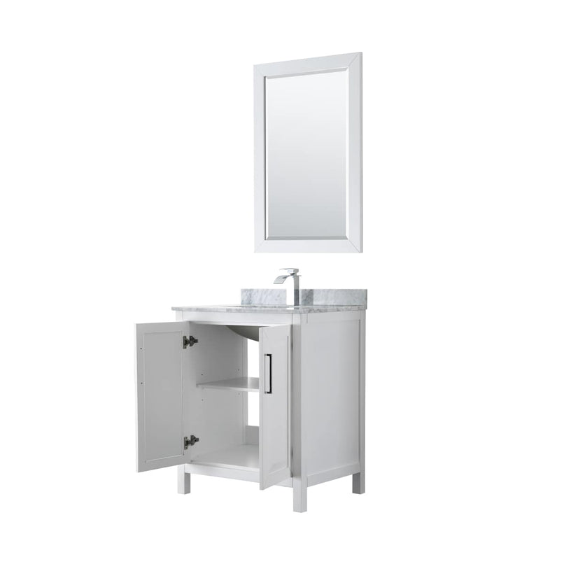 Daria 30" Free Standing Single Vanity Set with MDF Cabinet, Marble Vanity Top, Undermount Sink, and Framed Mirror - image 18
