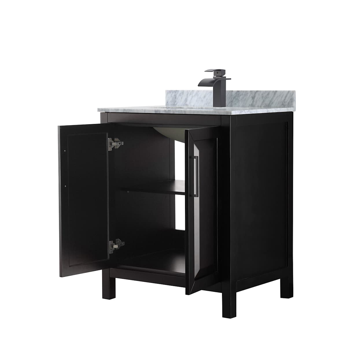 Daria 30" Free Standing Single Vanity Set with MDF Cabinet, Marble Vanity Top, and Undermount Sink
