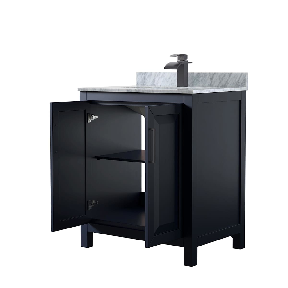 Daria 30" Free Standing Single Vanity Set with MDF Cabinet, Marble Vanity Top, and Undermount Sink - image 14