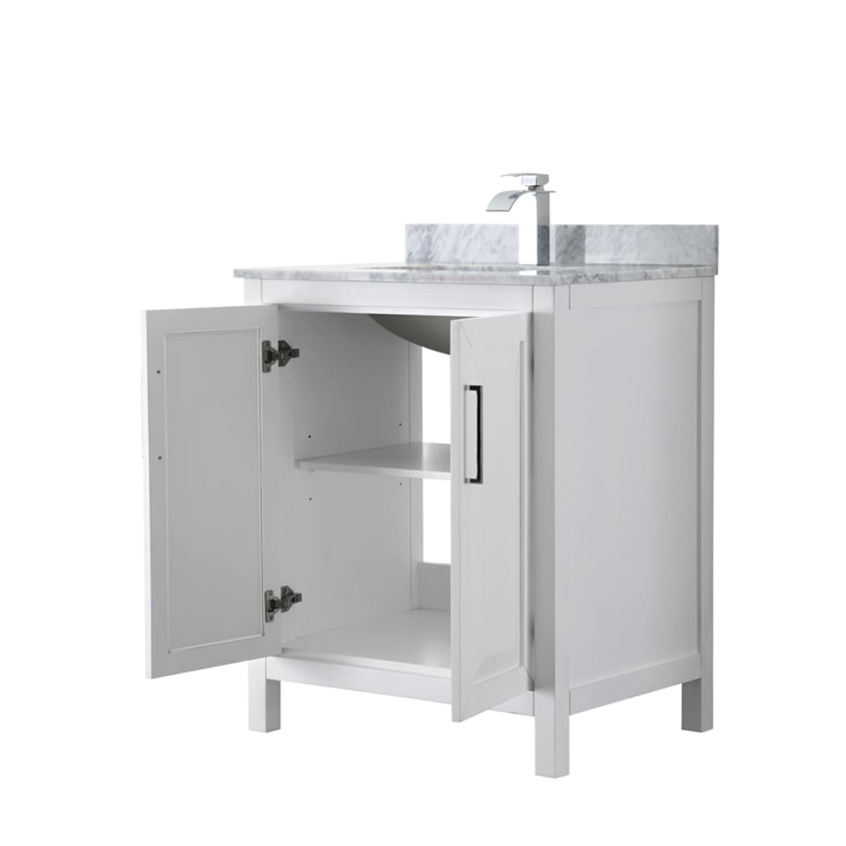 Daria 30" Free Standing Single Vanity Set with MDF Cabinet, Marble Vanity Top, and Undermount Sink - image 16