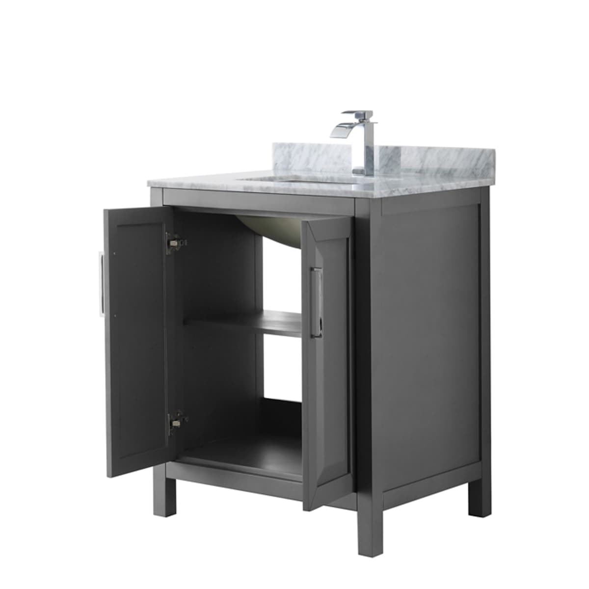 Daria 30" Free Standing Single Vanity Set with MDF Cabinet, Marble Vanity Top, and Undermount Sink - image 20