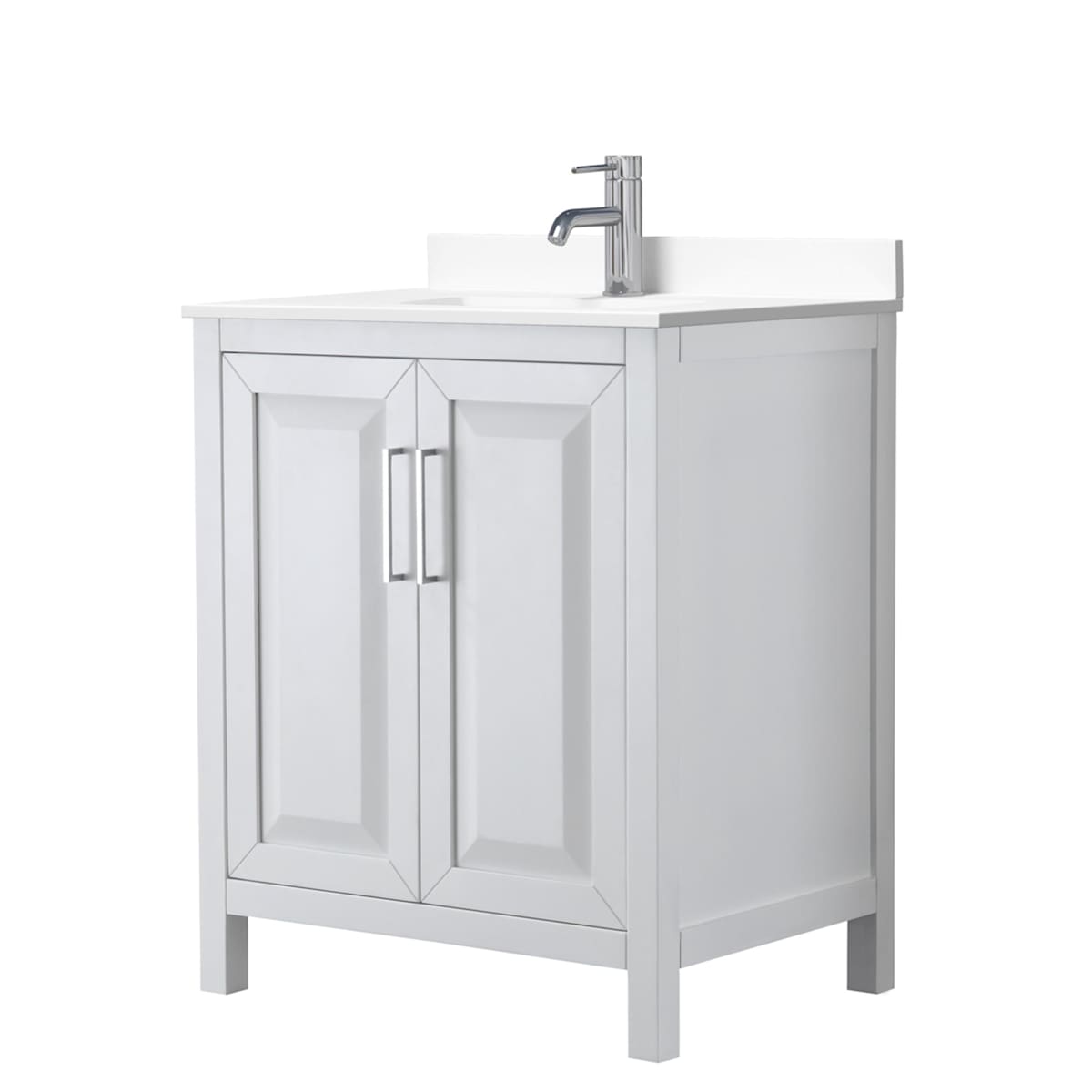 Daria 30" Free Standing Single Basin Vanity Set with Cabinet and Cultured Marble Vanity Top