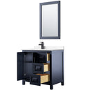 Daria 36" Free Standing Single Basin Vanity Set with Cabinet, Cultured Marble Vanity Top, and Framed Mirror - image 2