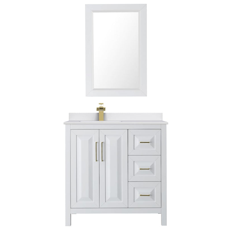 Daria 36" Free Standing Single Basin Vanity Set with Cabinet, Cultured Marble Vanity Top, and Framed Mirror - image 12