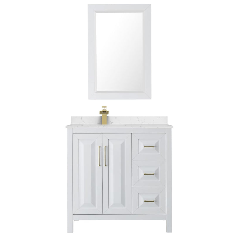 Daria 36" Free Standing Single Basin Vanity Set with Cabinet, Cultured Marble Vanity Top, and Framed Mirror - image 16