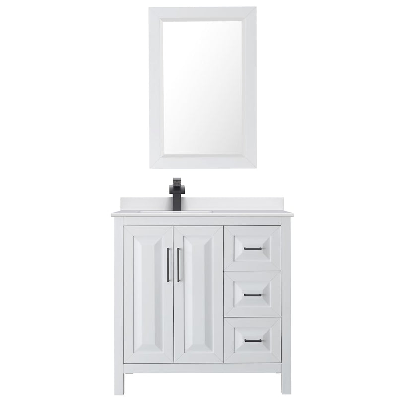 Daria 36" Free Standing Single Basin Vanity Set with Cabinet, Cultured Marble Vanity Top, and Framed Mirror - image 17
