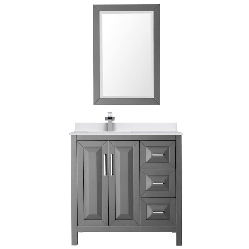 Daria 36" Free Standing Single Basin Vanity Set with Cabinet, Cultured Marble Vanity Top, and Framed Mirror - image 19