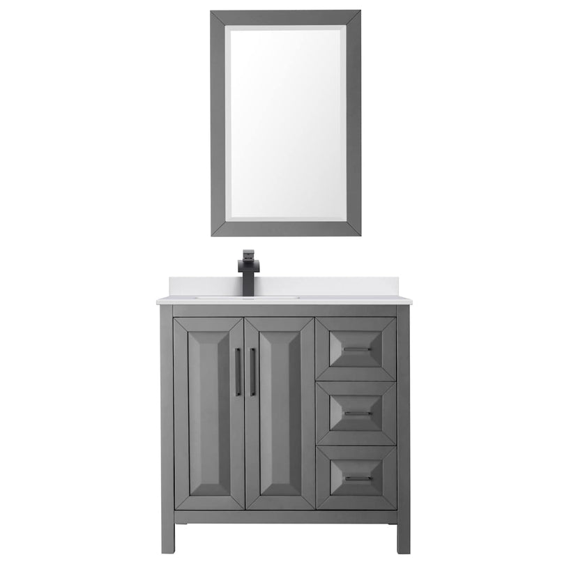 Daria 36" Free Standing Single Basin Vanity Set with Cabinet, Cultured Marble Vanity Top, and Framed Mirror - image 21