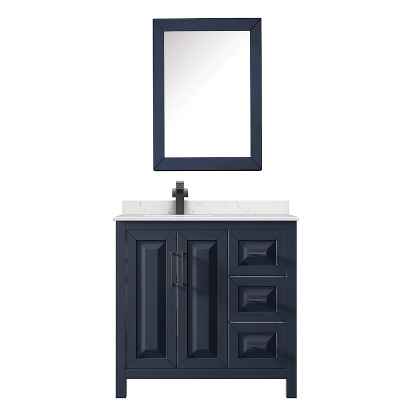 Daria 36" Free Standing Single Basin Vanity Set with Cabinet, Cultured Marble Vanity Top, and Medicine Cabinet - image 3