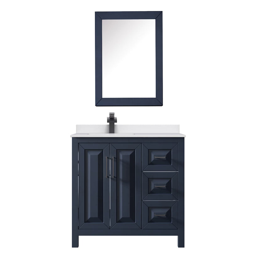 Daria 36" Free Standing Single Basin Vanity Set with Cabinet, Cultured Marble Vanity Top, and Medicine Cabinet - image 8