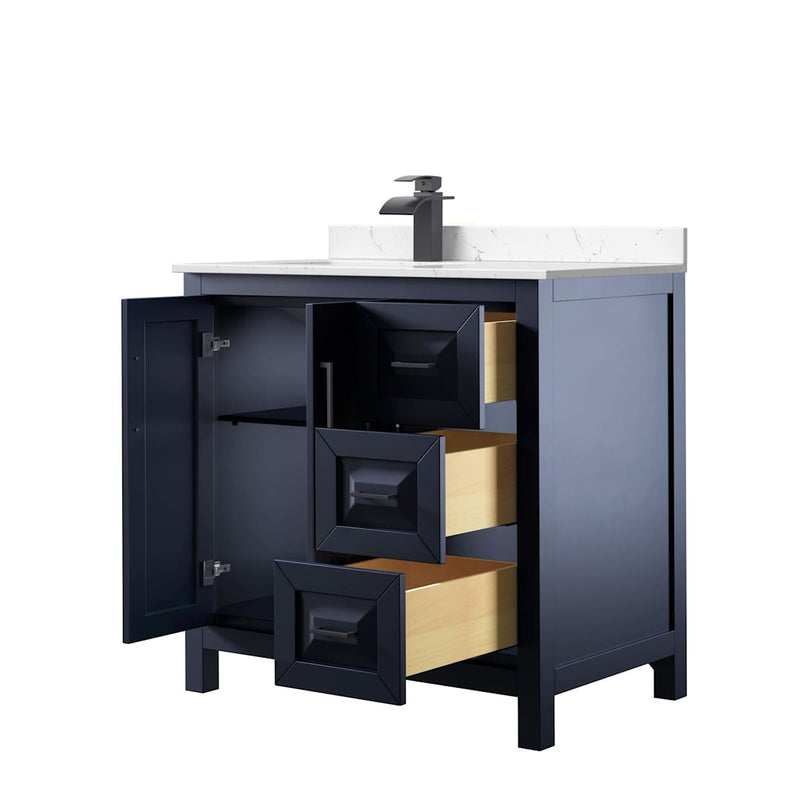 Daria 36" Free Standing Single Basin Vanity Set with Cabinet and Cultured Marble Vanity Top - image 2