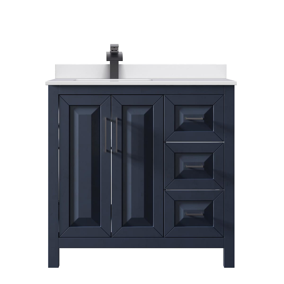 Daria 36" Free Standing Single Basin Vanity Set with Cabinet and Cultured Marble Vanity Top - image 7