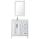 Daria 36" Free Standing Single Basin Vanity Set with Cabinet, Quartz Vanity Top, and Framed Mirror - image 8