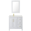 Daria 36" Free Standing Single Basin Vanity Set with Cabinet, Quartz Vanity Top, and Framed Mirror - image 10