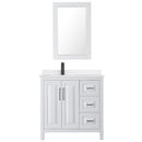 Daria 36" Free Standing Single Basin Vanity Set with Cabinet, Quartz Vanity Top, and Framed Mirror - image 11
