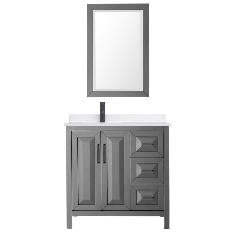 Daria 36" Free Standing Single Basin Vanity Set with Cabinet, Quartz Vanity Top, and Framed Mirror - image 18