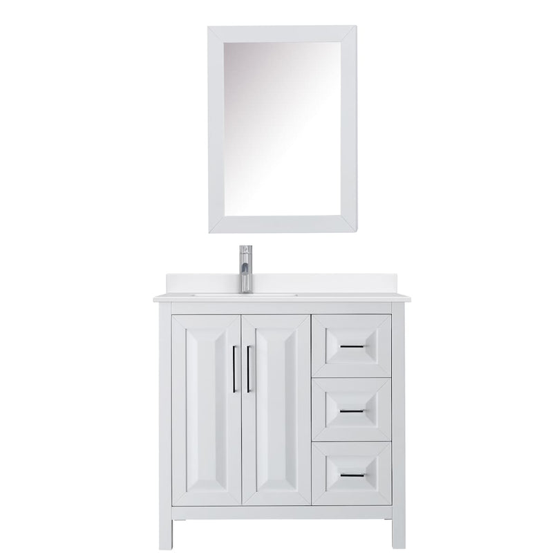Daria 36" Free Standing Single Basin Vanity Set with Cabinet, Quartz Vanity Top, and Medicine Cabinet - image 6