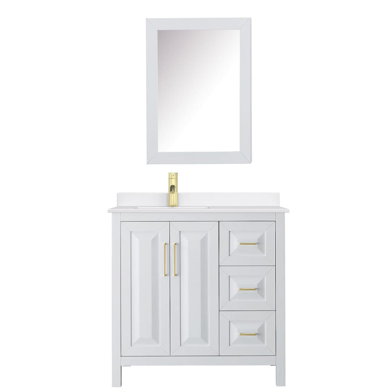 Daria 36" Free Standing Single Basin Vanity Set with Cabinet, Quartz Vanity Top, and Medicine Cabinet - image 12