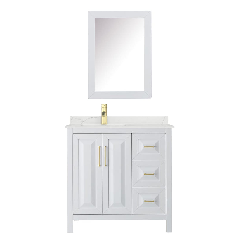 Daria 36" Free Standing Single Basin Vanity Set with Cabinet, Quartz Vanity Top, and Medicine Cabinet - image 13