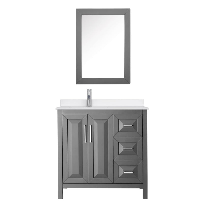 Daria 36" Free Standing Single Basin Vanity Set with Cabinet, Quartz Vanity Top, and Medicine Cabinet - image 16