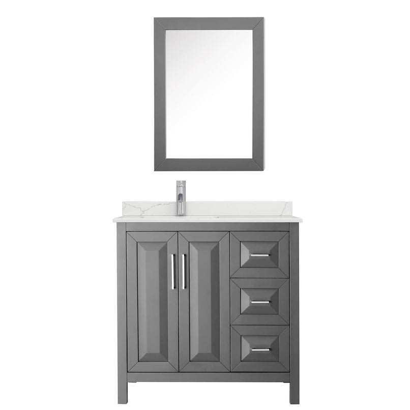 Daria 36" Free Standing Single Basin Vanity Set with Cabinet, Quartz Vanity Top, and Medicine Cabinet - image 17