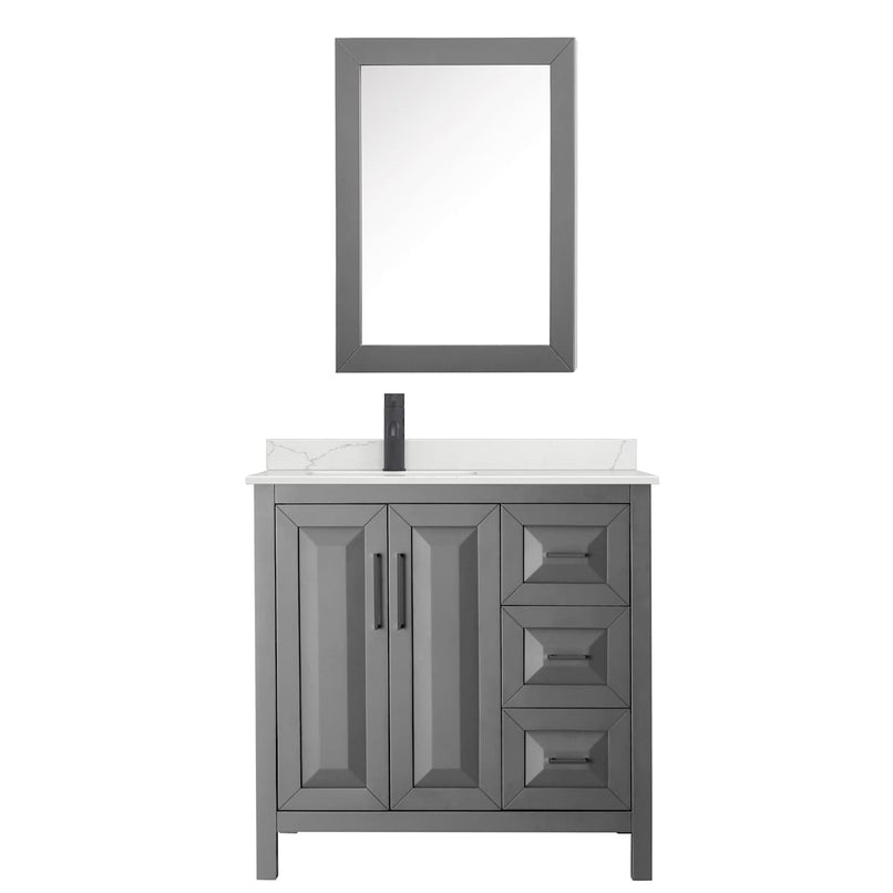 Daria 36" Free Standing Single Basin Vanity Set with Cabinet, Quartz Vanity Top, and Medicine Cabinet - image 19