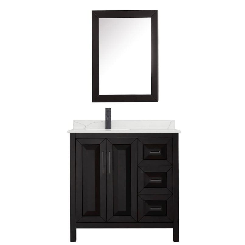 Daria 36" Free Standing Single Basin Vanity Set with Cabinet, Quartz Vanity Top, and Medicine Cabinet - image 21