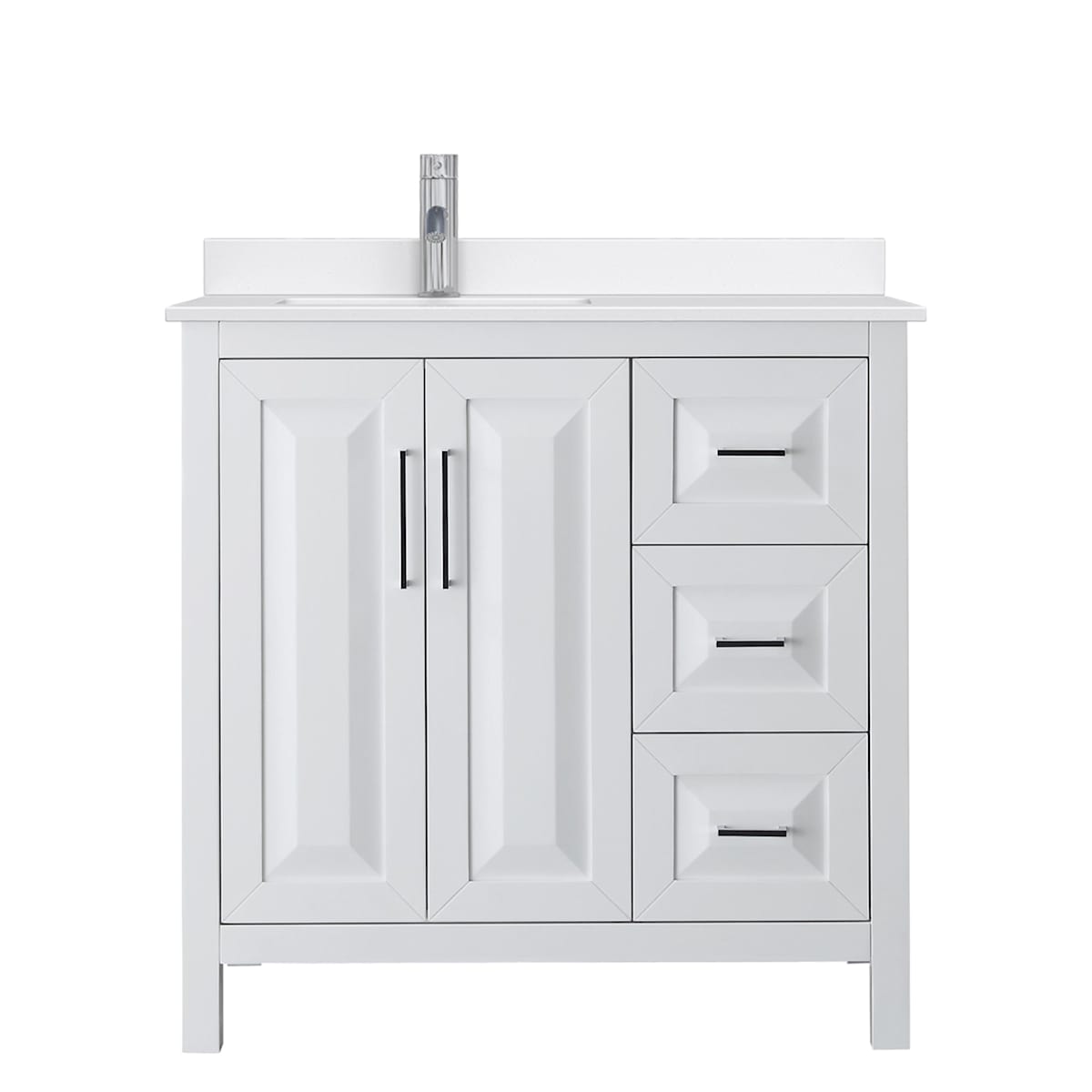 Daria 36" Free Standing Single Basin Vanity Set with Cabinet and Quartz Vanity Top - image 9