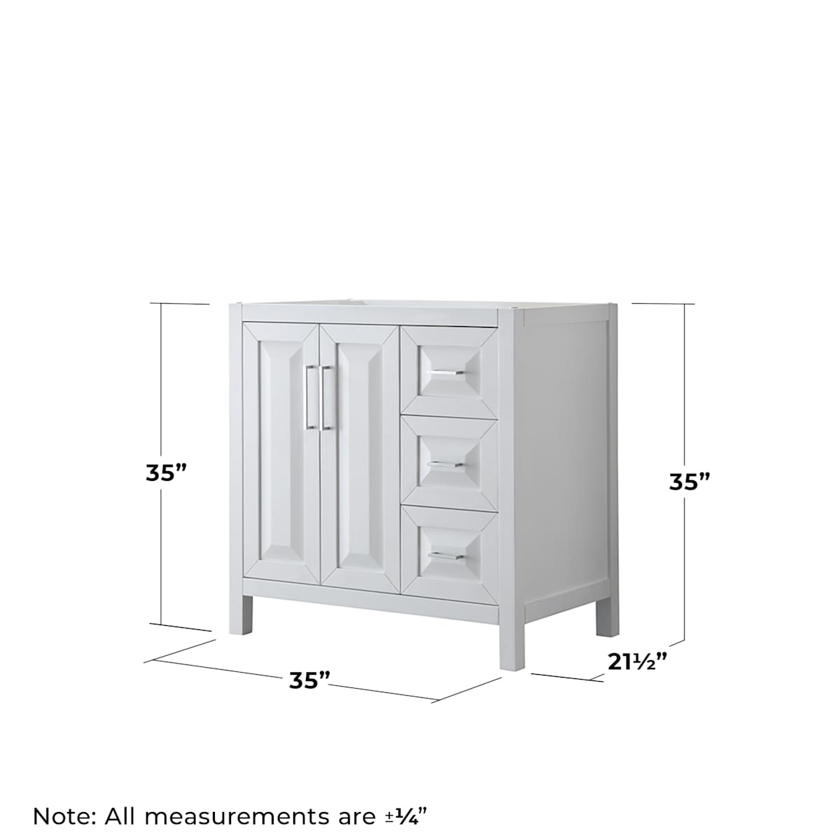 Daria 35" Single Free Standing Vanity Cabinet - Less Vanity Top - image 11
