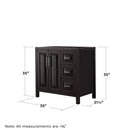 Daria 35" Single Free Standing Vanity Cabinet - Less Vanity Top - image 18