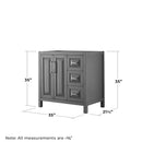 Daria 35" Single Free Standing Vanity Cabinet - Less Vanity Top - image 20
